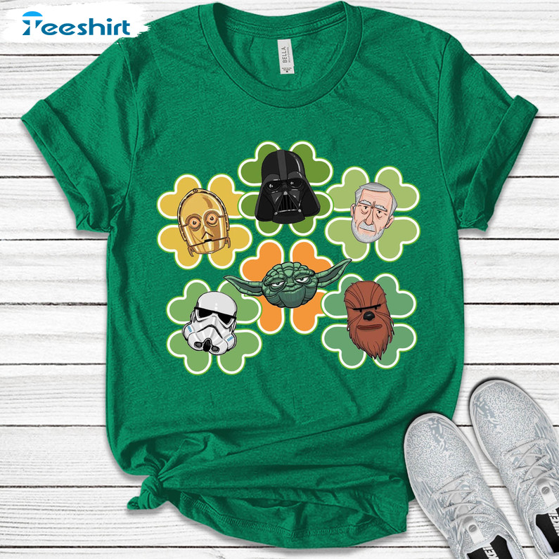 Funny Star Wars Shirt, St. Patrick's Day Unisex Hoodie Long Sleeve