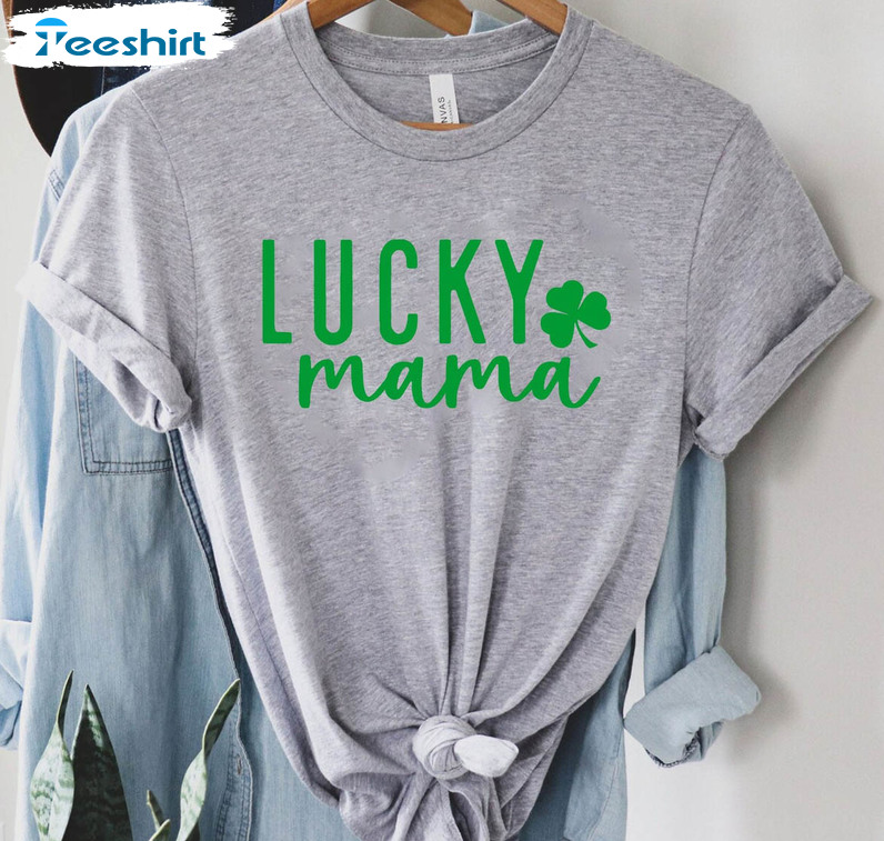 Lucky Mama Trendy Shirt, One Lucky Mama St Patricks Day Unisex Hoodie Long Sleeve