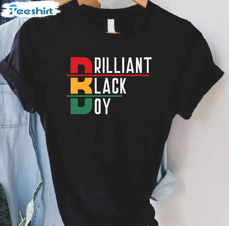 Brilliant Black Boy Shirt, Black History Month Tee Tops Unisex Hoodie