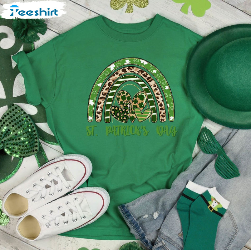 Rainbow Boho St Patricks Day Shirt, Cute Mama Long Sleeve Short Sleeve