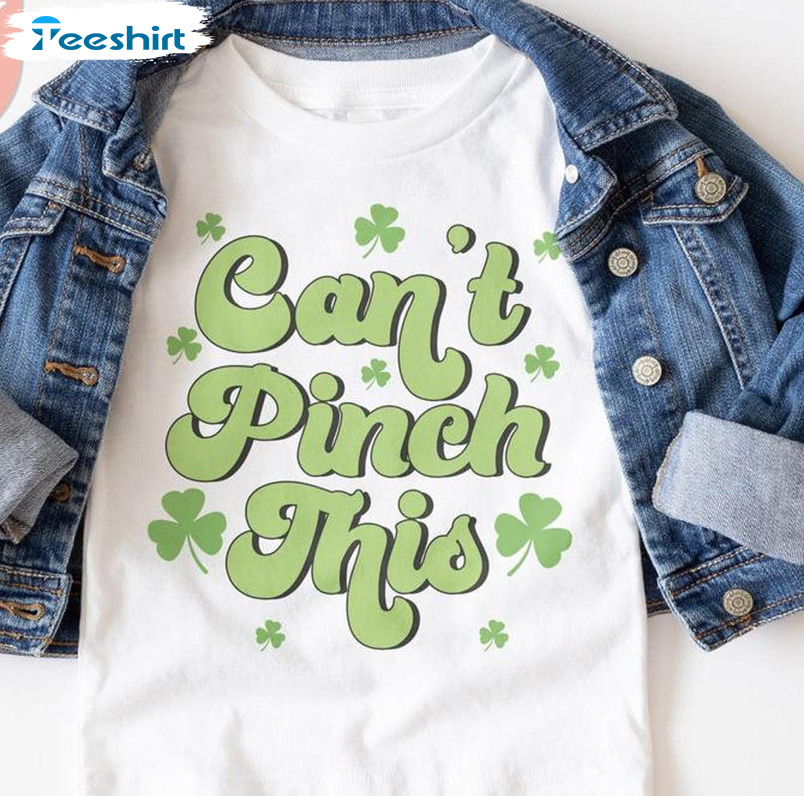 Can't Pinch This Toddler Shirt, Funny St Patricks Day Long Sleeve Tee Tops