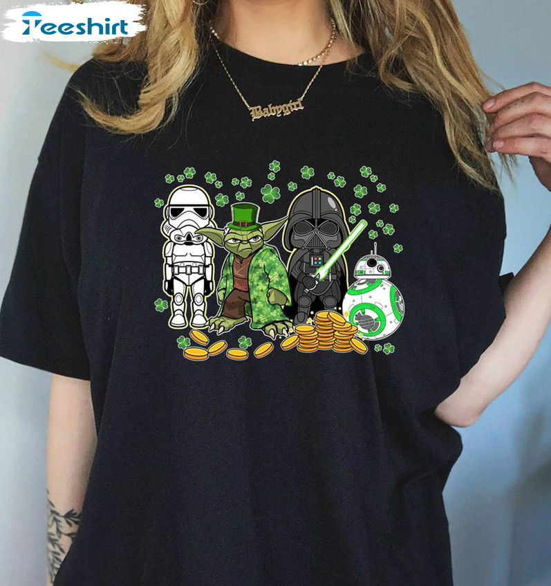 Star Wars Patricks Day Shirt , Disney Irish Long Sleeve Unisex Hoodie