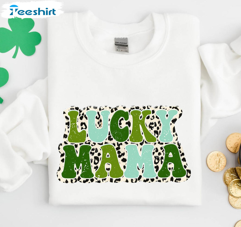 Lucky Mama Vintage Shirt, Lucky Shamrock Patricks Day Unisex Hoodie Tee Tops