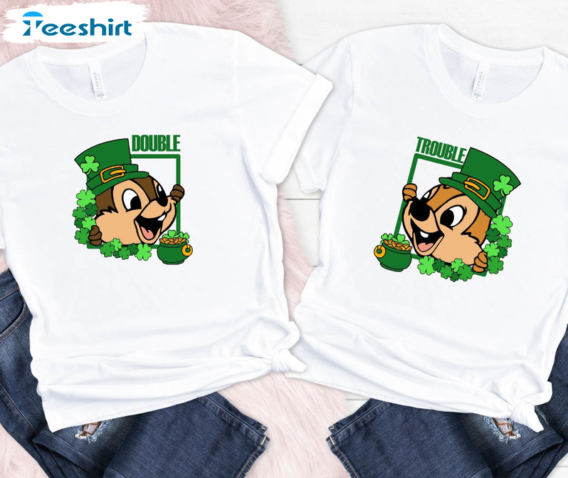 Disney Chip And Dale Cute Shirt, Double And Trouble Tee Tops Short Sleeve