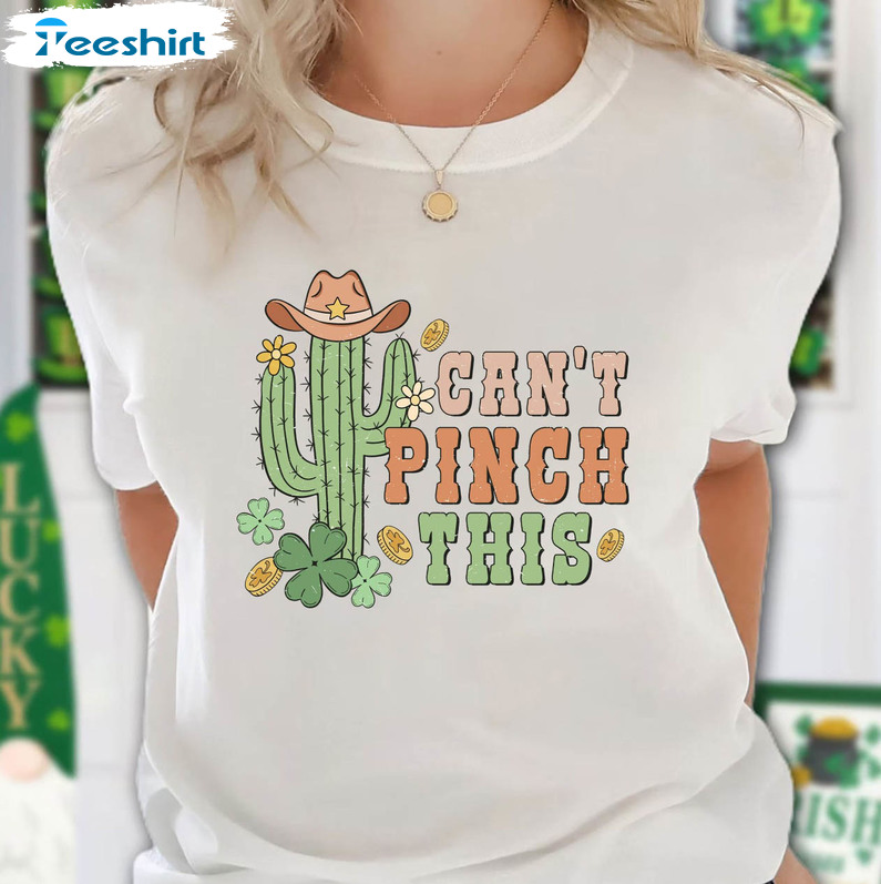 Can't Pinch This Vintage Shirt, Cute Saint Patricks Day Unisex T-shirt Short Sleeve