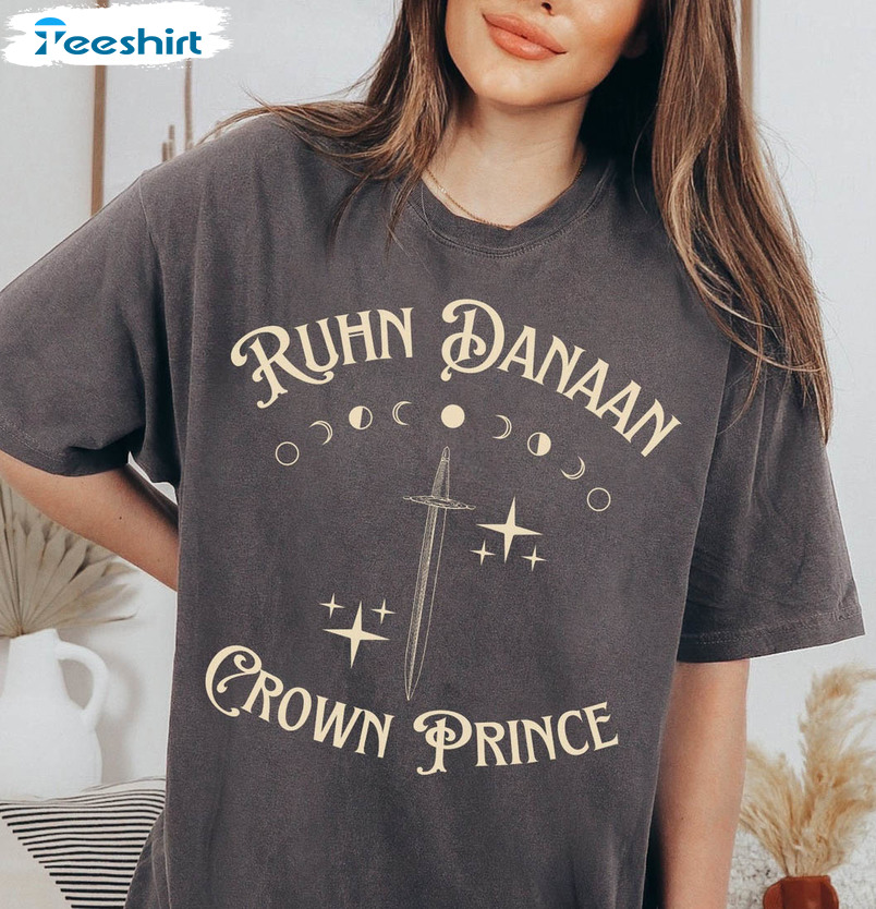 Ruhn Danaan Crown Prince Shirt, Trendy Acosf Crescent City Long Sleeve Tee Tops