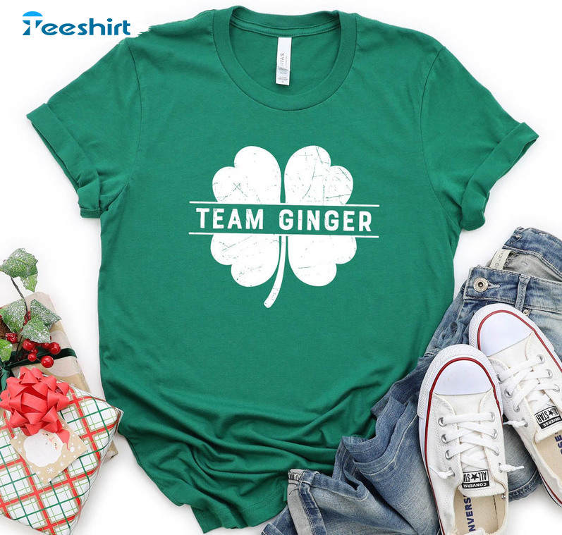 Ginger Team Shirt, Matching St Patricks Day Long Sleeve Unisex Hoodie