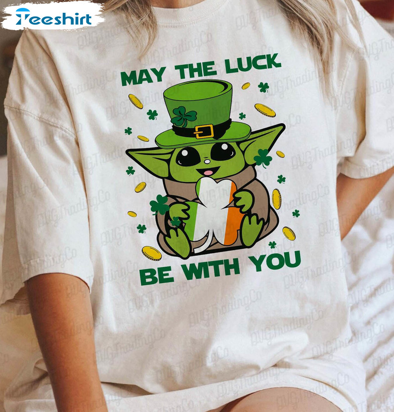 Baby Yoda May The Luck Be With You St Patricks Day Shirt - High