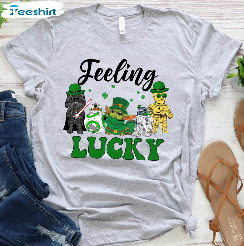 Feeling Lucky Vintage Shirt, Star Wars St. Patrick's Day Unisex T-shirt Short Sleeve