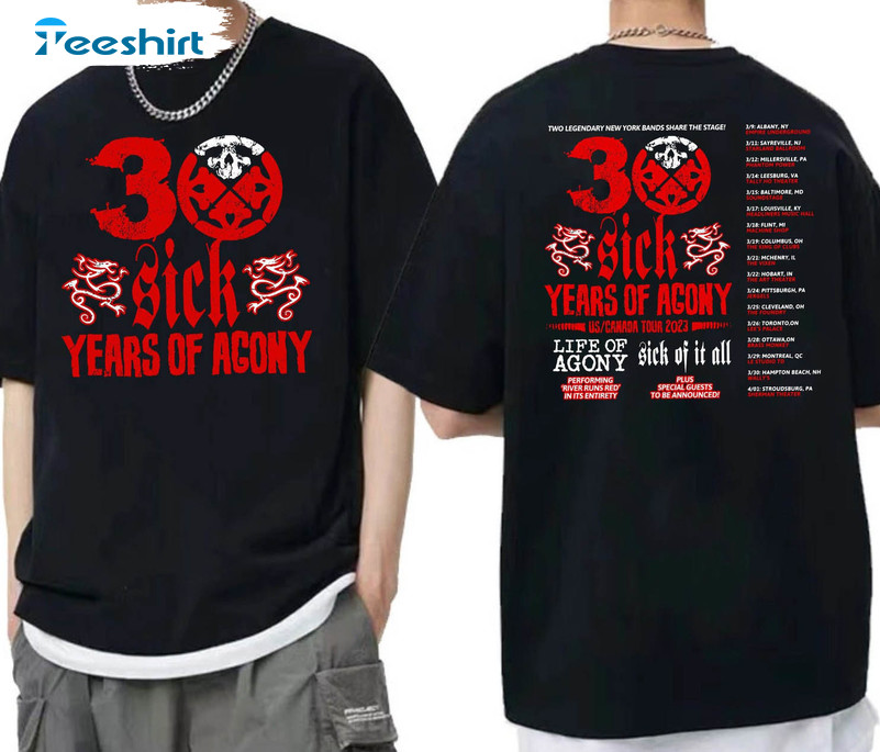 Life Of Agony 2023 Tour Shirt, Vintage Unisex T-shirt Unisex Hoodie