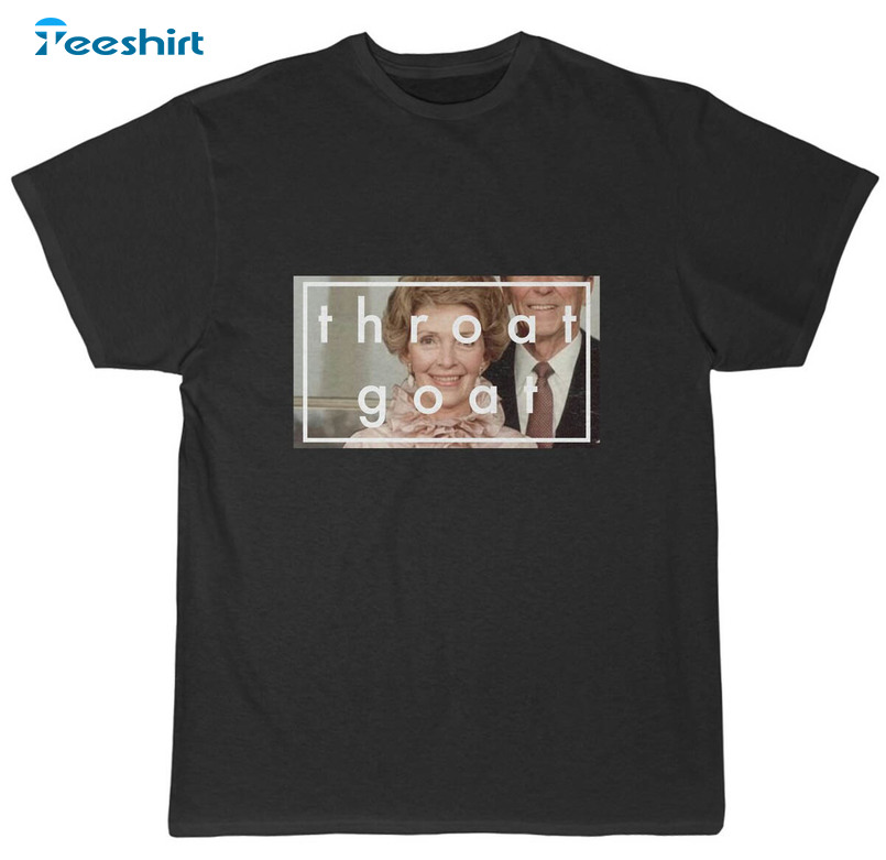 Nancy Reagan Throat Goat Shirt, Trendy Goblin Supply Short Sleeve Sweatshirt