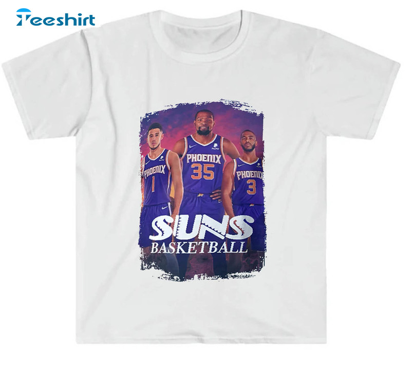 Kevin Durant Suns Shirt, Devin Booker And Chris Paul Short Sleeve Unisex T-shirt