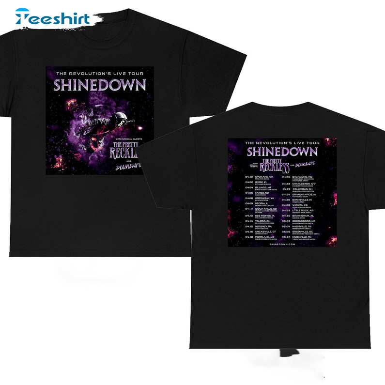 Shinedown The Revolution Trendy Shirt, Music Tour Unisex T-shirt Tee Tops