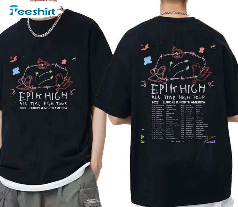 Epik High All Time High Tour Shirt, Kpop Tour Long Sleeve Unisex T-shirt