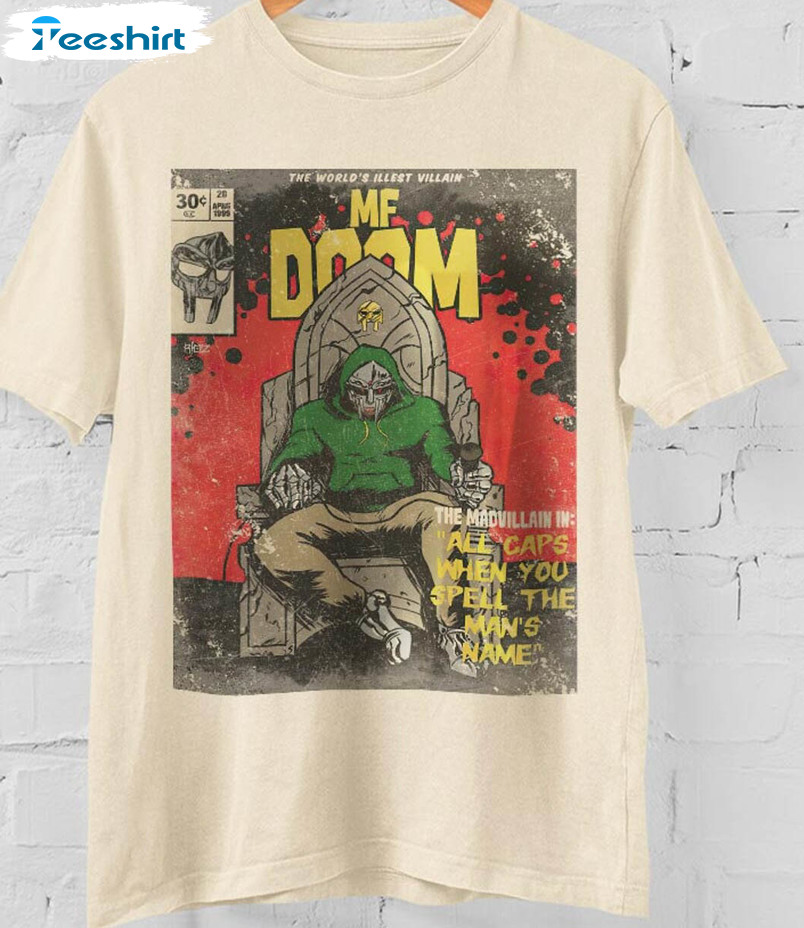 Mf Doom Comic Art Book Shirt, Retro Unisex Hoodie Long Sleeve