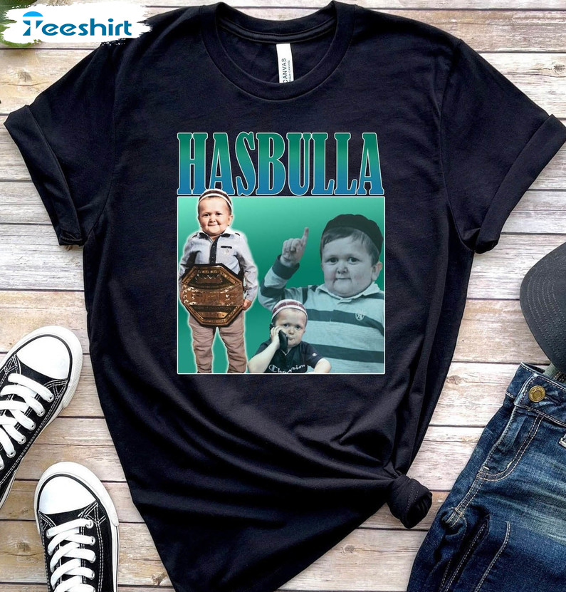 Hasbulla Magomedov Trendy Shirt, Funny Mini Khabib Meme Short Sleeve Unisex T-shirt
