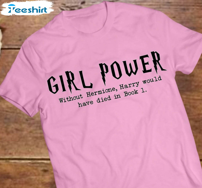 Girl Power Feminist Shirt, Trendy Short Sleeve Tee Tops