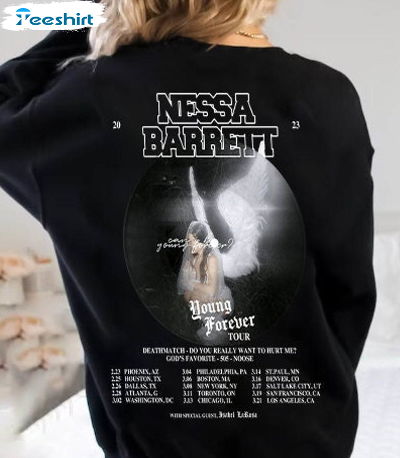 Nessa Barrett Young Forever Tour 2023 Vinatge Shirt, Trendy Crewneck Sweatshirt