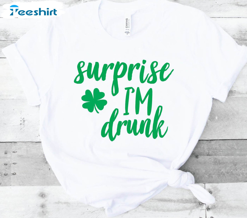 Surprise I'm Drunk Vintage Shirt, Funny Drunk Unisex T-shirt Unisex Hoodie