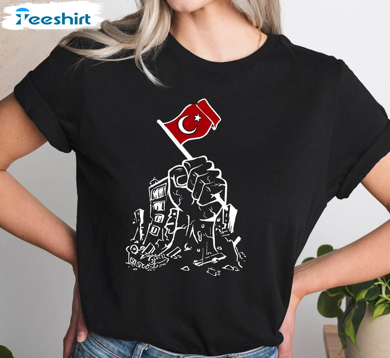 Pray For Turkey Shirt , Earthquake In Turkey Unisex Hoodie Crewneck