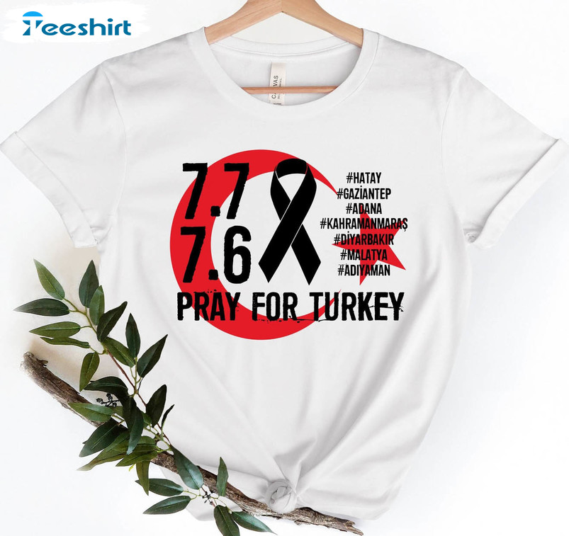 Fully Donated Pray For Turkey Shirt, Earthquake Fundraiser Crewneck Unisex Hoodie