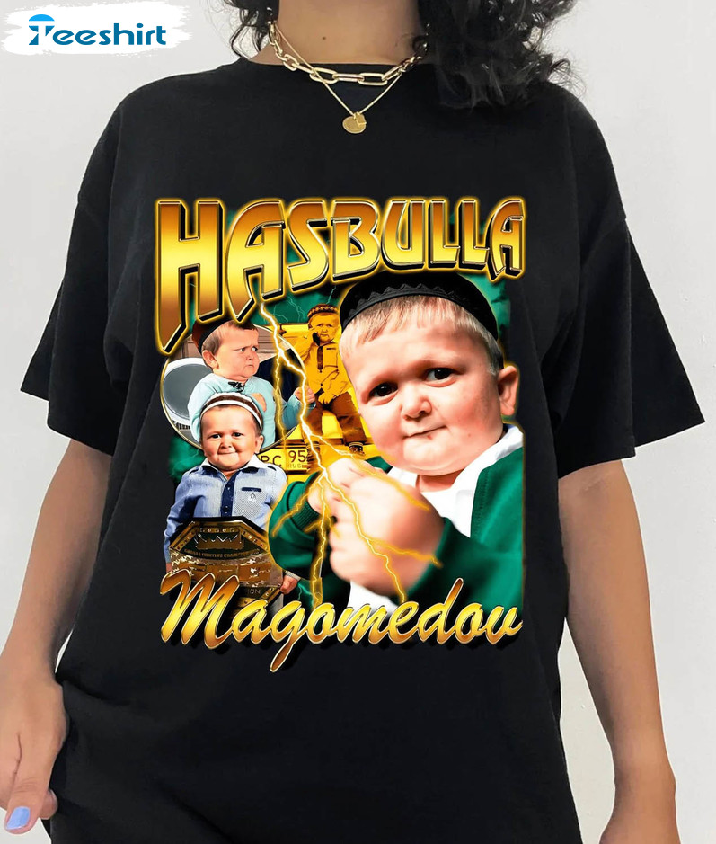 Hasbulla Magomedov Shirt , King Hasbulla Funny Tee Tops Short Sleeve