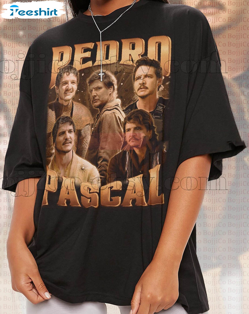 Pedro Pascal Shirt, Retro Pedro Pascal Actor Unisex T-shirt Short Sleeve