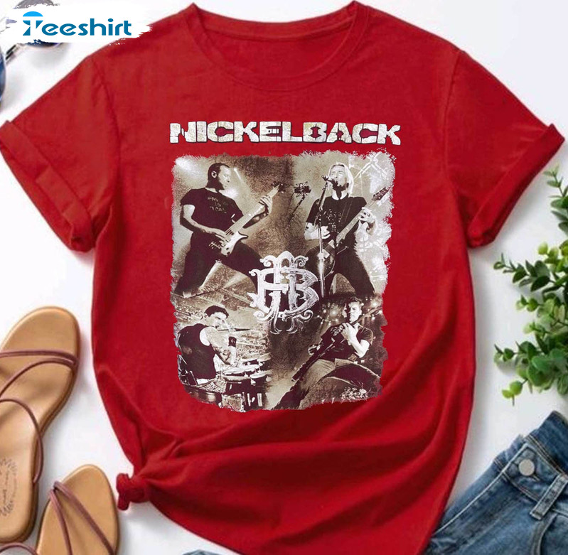 Vintage Nickleback Band Shirt, Get Rollin New Album Trendy Crewneck Short Sleeve