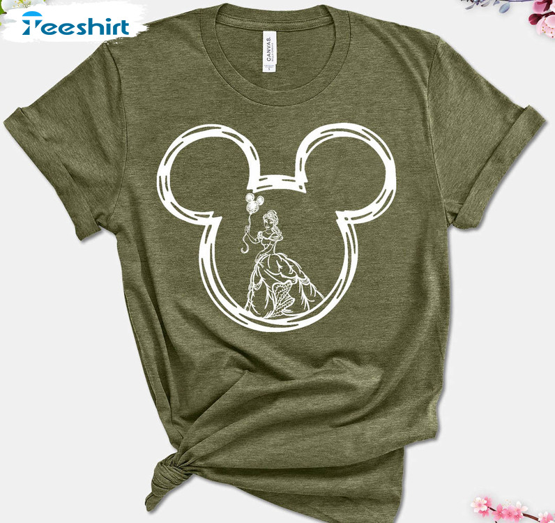 Princess Belle Shirt, Disney Mickey Balloon Short Sleeve Unisex T-shirt