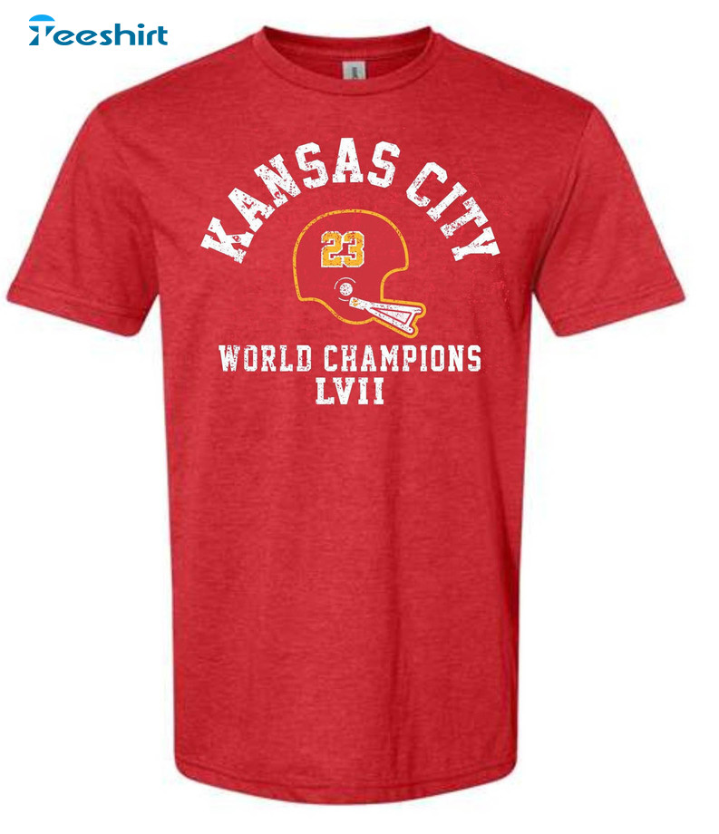 Kansas City Football Shirt, Kansas City World Champions LVII Long Sleeve Unisex T-shirt