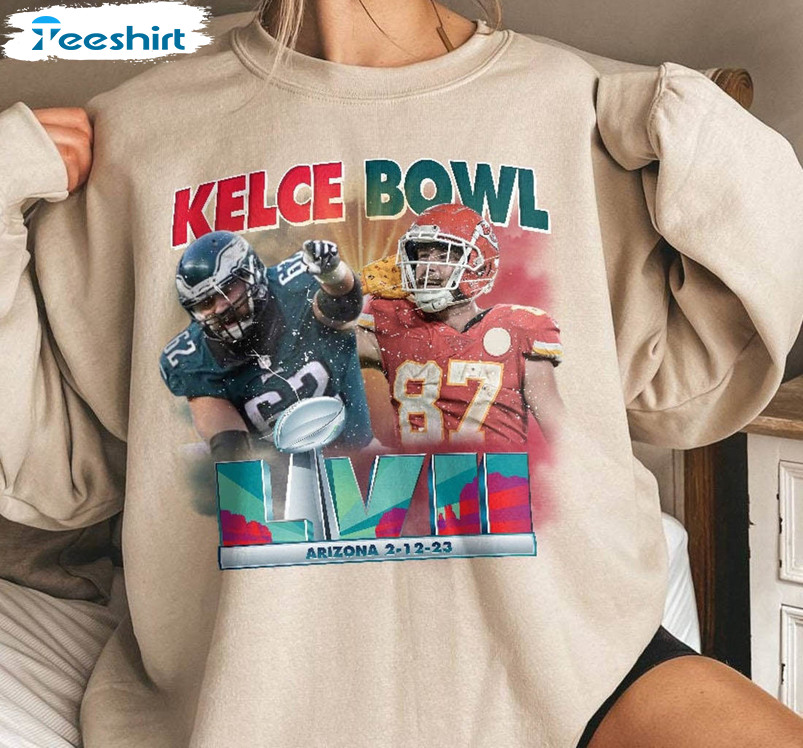 Kelce Bowl Trendy Shirt, Super Bowl Football Crewneck Unisex T-shirt