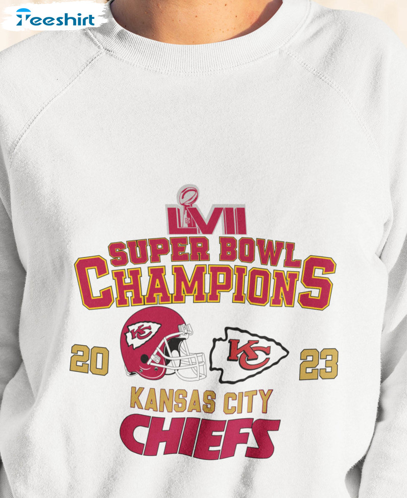 Super Bowl Lvii 2023 Shirt, Chiefs Champions Crewneck Unisex T-shirt