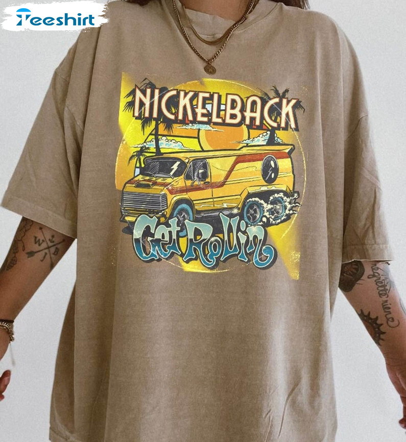 Vintage Nickleback Band Shirt, Nickleback Get Rollin New Album Long Sleeve Unisex Hoodie