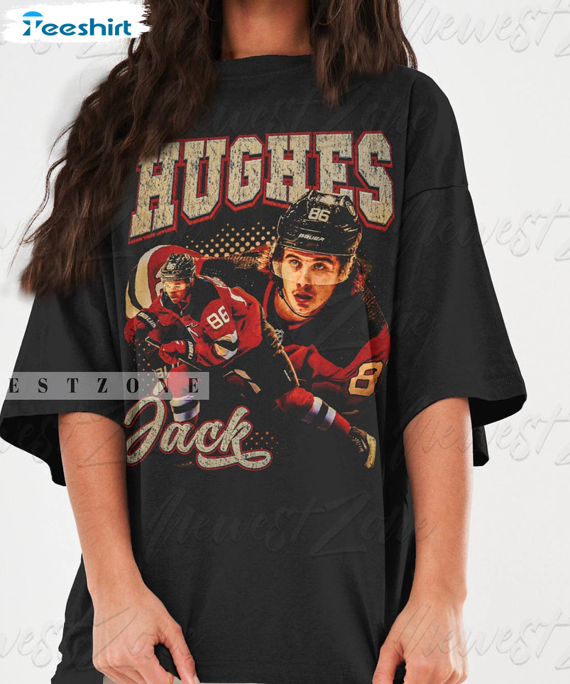 Jack Hughes Trendy Shirt, Ice Hockey Championships Sweater Unisex Hoodie