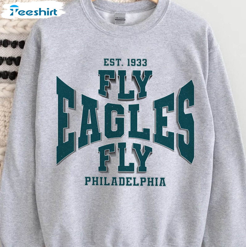 Fly Eagles Fly Sweatshirt, Philadelphia Football Team Long Sleeve Unisex Hoodie