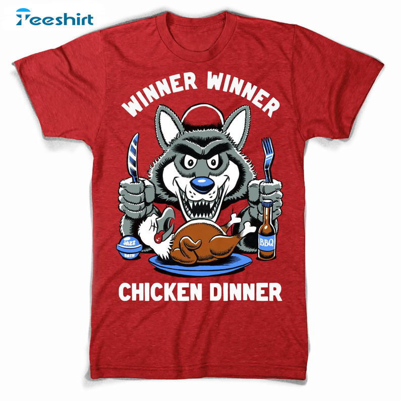 Winner Winner Chicken Dinner Kc Vs Philly Chiefs Shirt, Trendy Patrick Mahomes Short Sleeve Crewneck