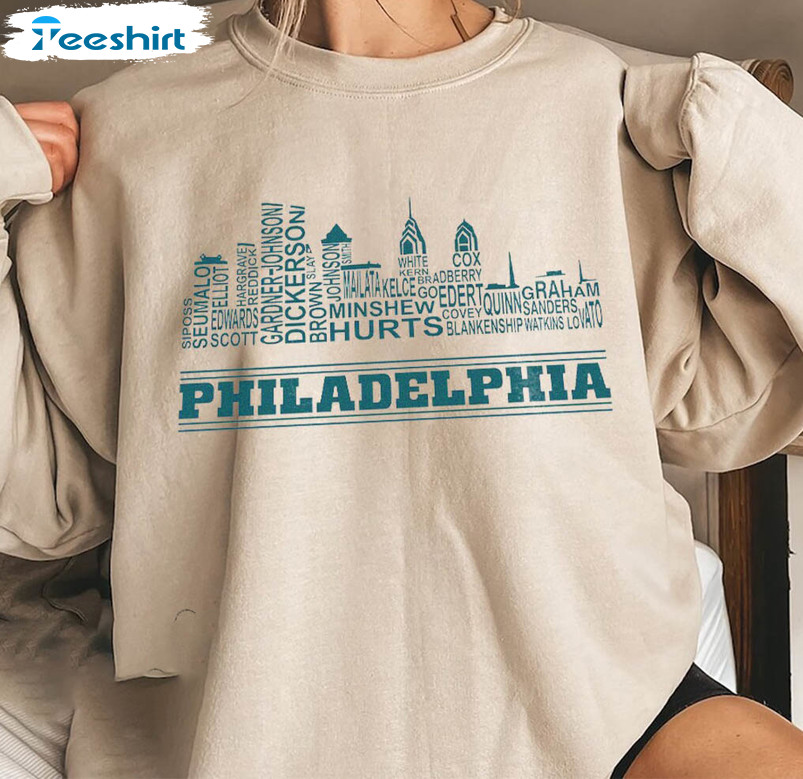 Philadelphia City Teams Vintage Shirt, Sunday Bowl Short Sleeve Crewneck