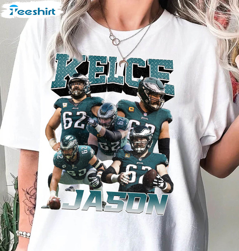 Jason Kelce Shirt , Vintage Eagles Football Unisex Hoodie Long Sleeve