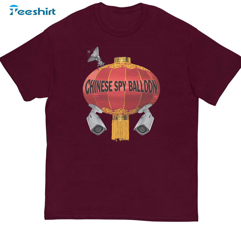 Chinese Spy Balloon Funny Shirt, Trendy Ufo Long Sleeve Unisex T-shirt