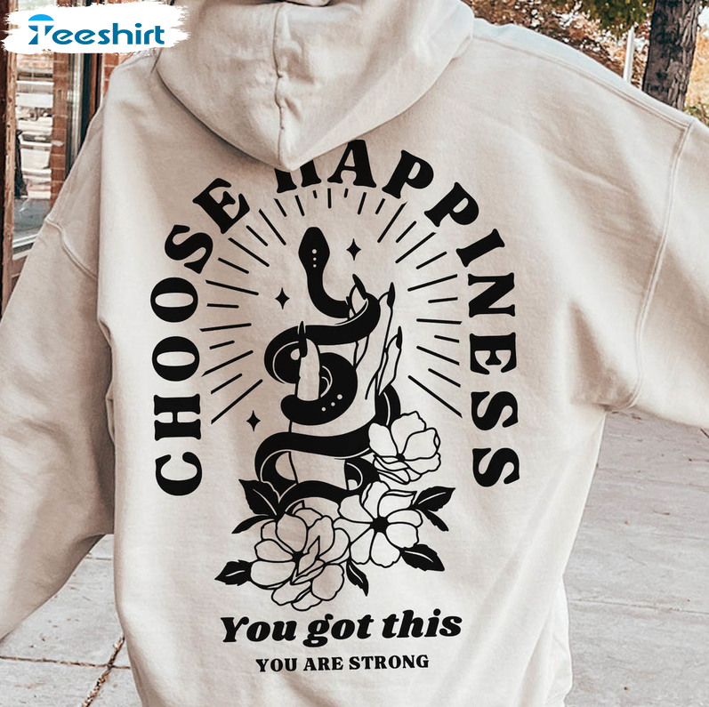 Choose Happiness Vintage Shirt, Kindness Crewneck Unisex T-shirt