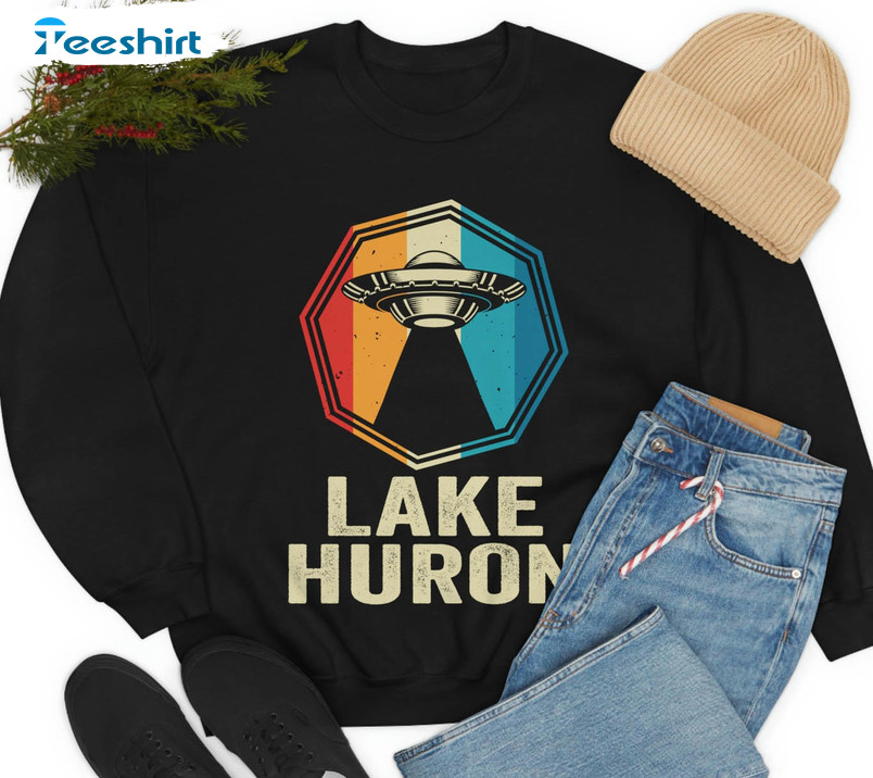 Lake Huron Ufo Vintage Shirt, Spy Lake Huron Short Sleeve Tee Tops