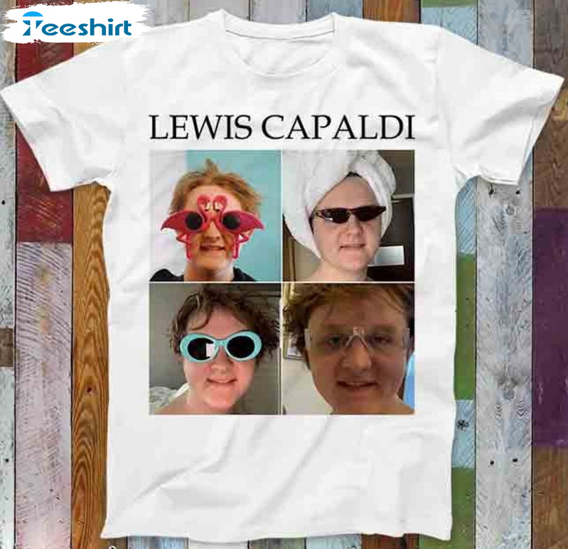 Retro Lewis Capaldi Shirt, Trendy Unisex Hoodie Short Sleeve