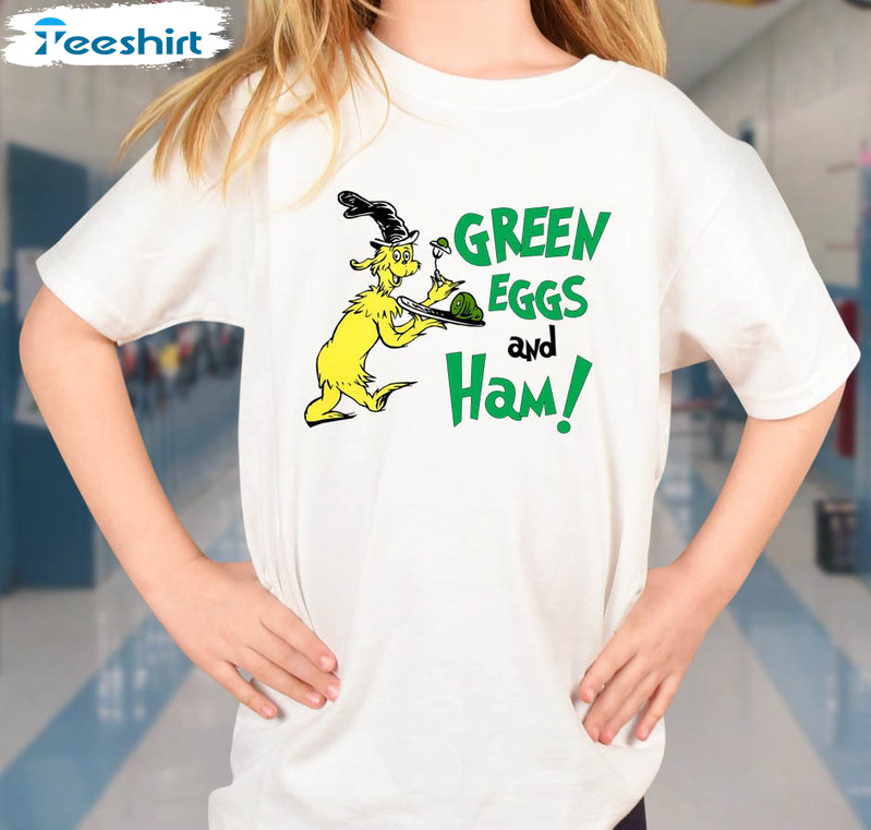 Green Eggs And Ham Funny Shirt, Reading Day Short Sleeve Unisex T-shirt