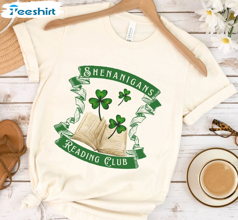 Shenanigans Reading Club Shirt, Funny Lover St Patricks Day Crewneck Unisex Hoodie