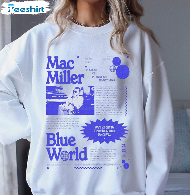 Mac Miller Vintage Sweatshirt, Circles Swimming Short Sleeve Tee Tops