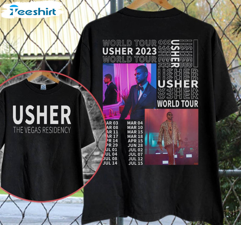 Usher Rnb Music Concert Shirt, Trendy The Vegas Residency Tour Unisex T-shirt Unisex Hoodie