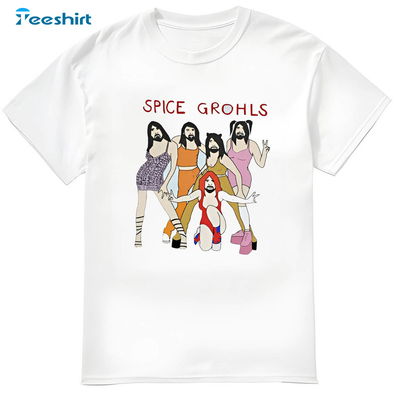 Spice Grohls Trendy Shirt, Grohls Girls Dave Music Funny Parody Unisex T-shirt Short Sleeve