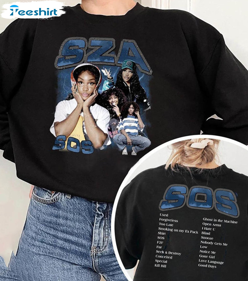Sza Sos Shirt, Vintage Sza Album Long Sleeve Unisex Hoodie