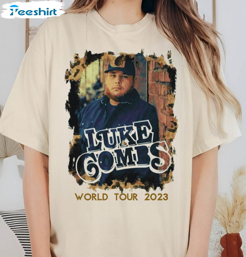 Luke Combs World Tour 2023 Shirt , Country Music Long Sleeve Unisex Hoodie