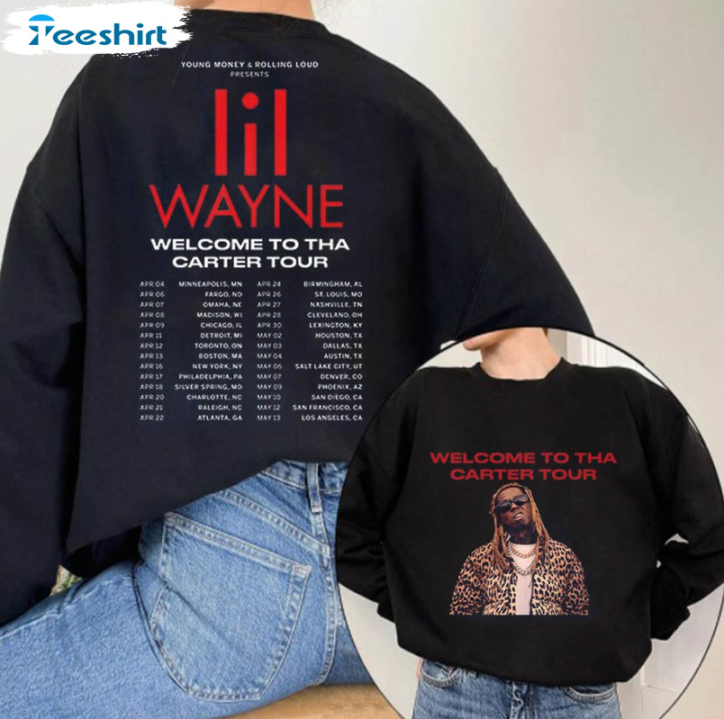 Lil Wayne Rapper 2023 Tour Trendy Shirt, Rapper Tour Unisex Hoodie Short Sleeve